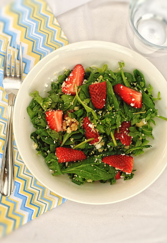 Strawberry, Cous Cous, and Feta Cheese Salad