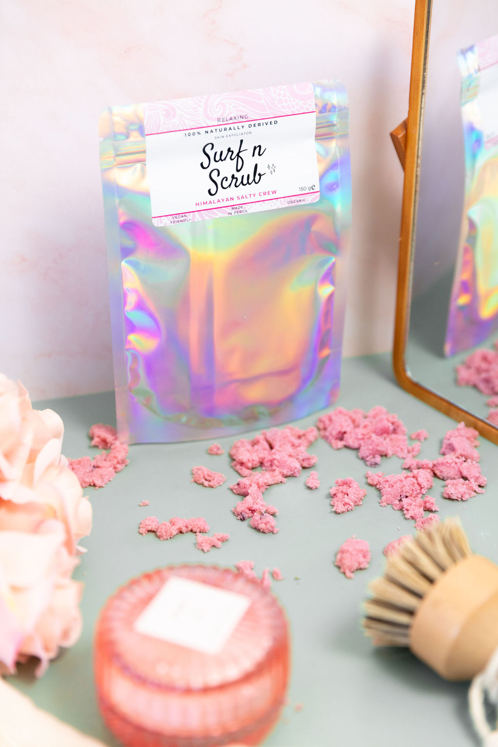 Colourful Styled Product Photography for Skincare Brand Surf n Scrub