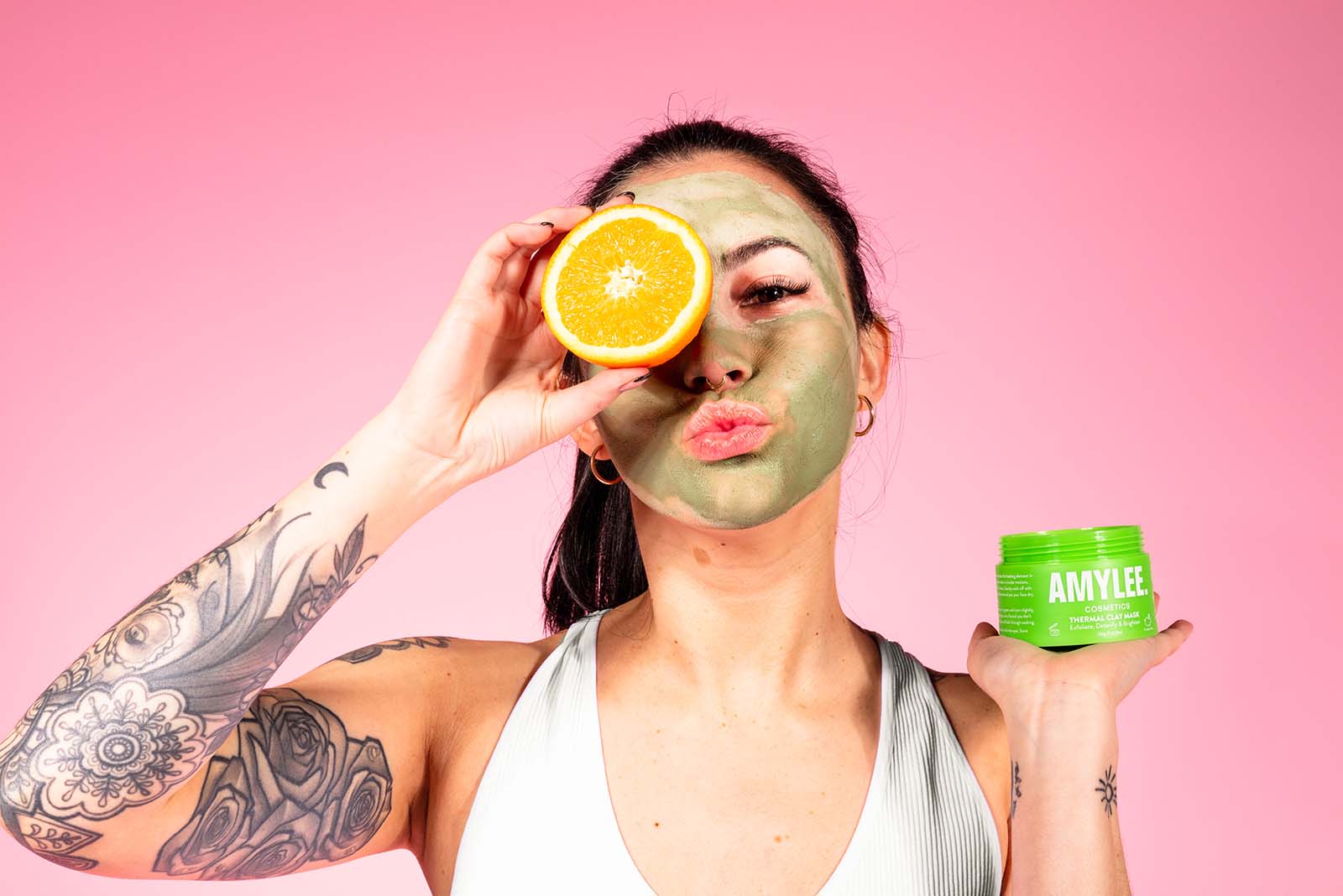 Amy Lee Cosmetics: Colourful Product and Lifestyle Photos for a Clay Mask Brand