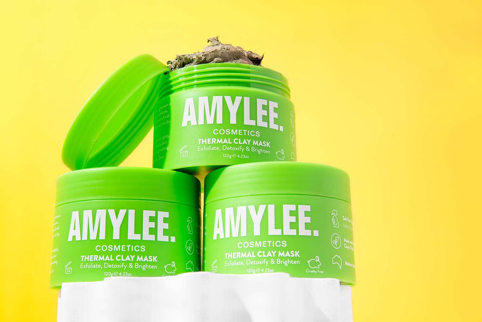 Colourful Product and Lifestyle Photos for Amy Lee Cosmetics. Styled Editorial Photography by Megzie Makes 
