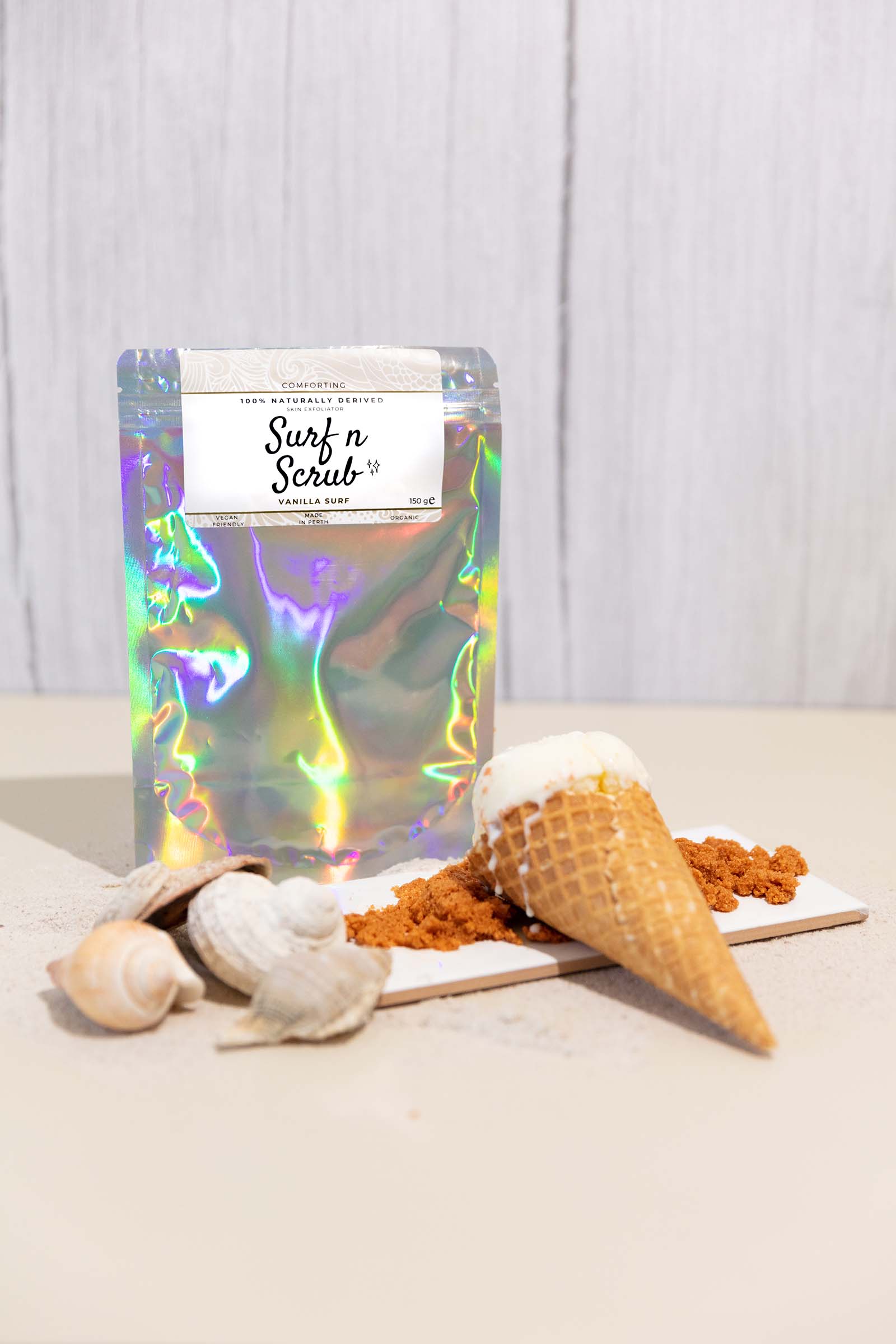 colourful content product photography for surf n scrub. Styled product photography by Megzie Makes 