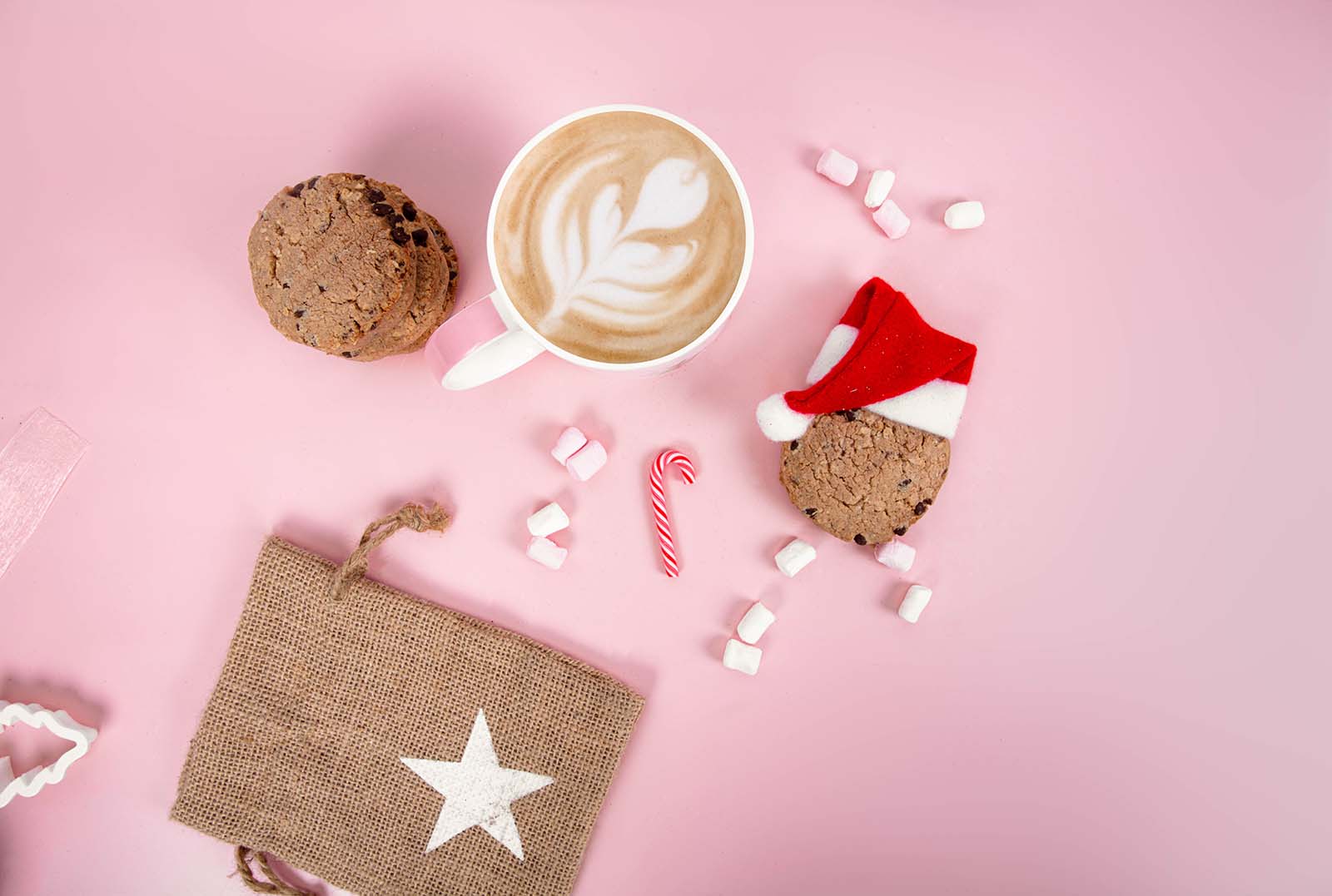 Pink Christmas Images for a Lactation Cookie Brand by Megzie Makes