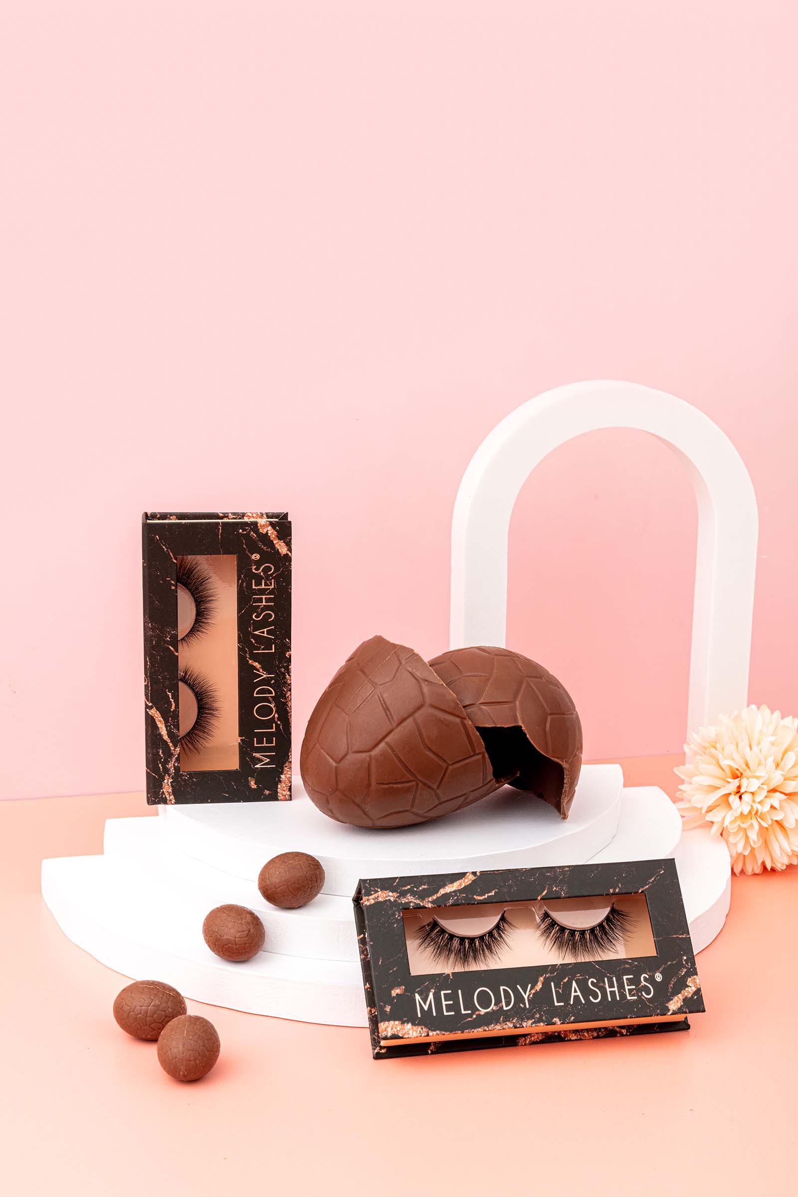 Easter Product Photography for a Lash Brand. Creative Product Stills by Megs at Colourpop Studio