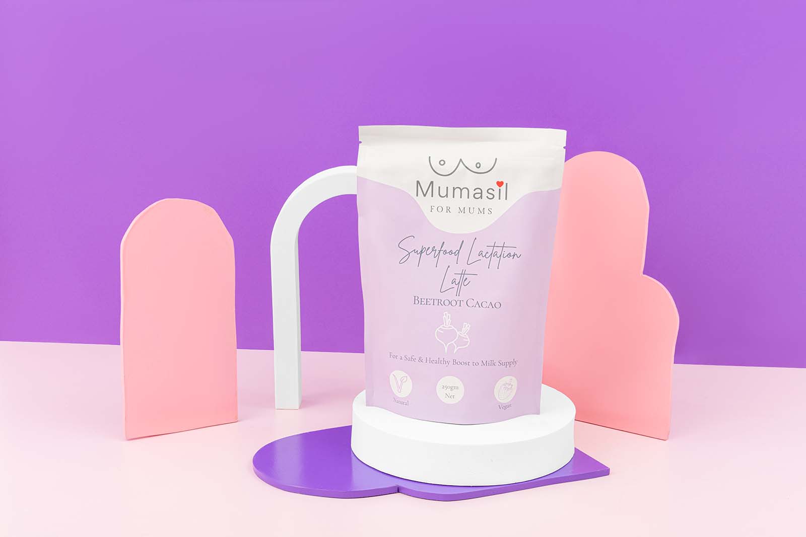 Colourful Product Stills for Lactation Brand Mumasil. Bright product photos by colourpop studio. 