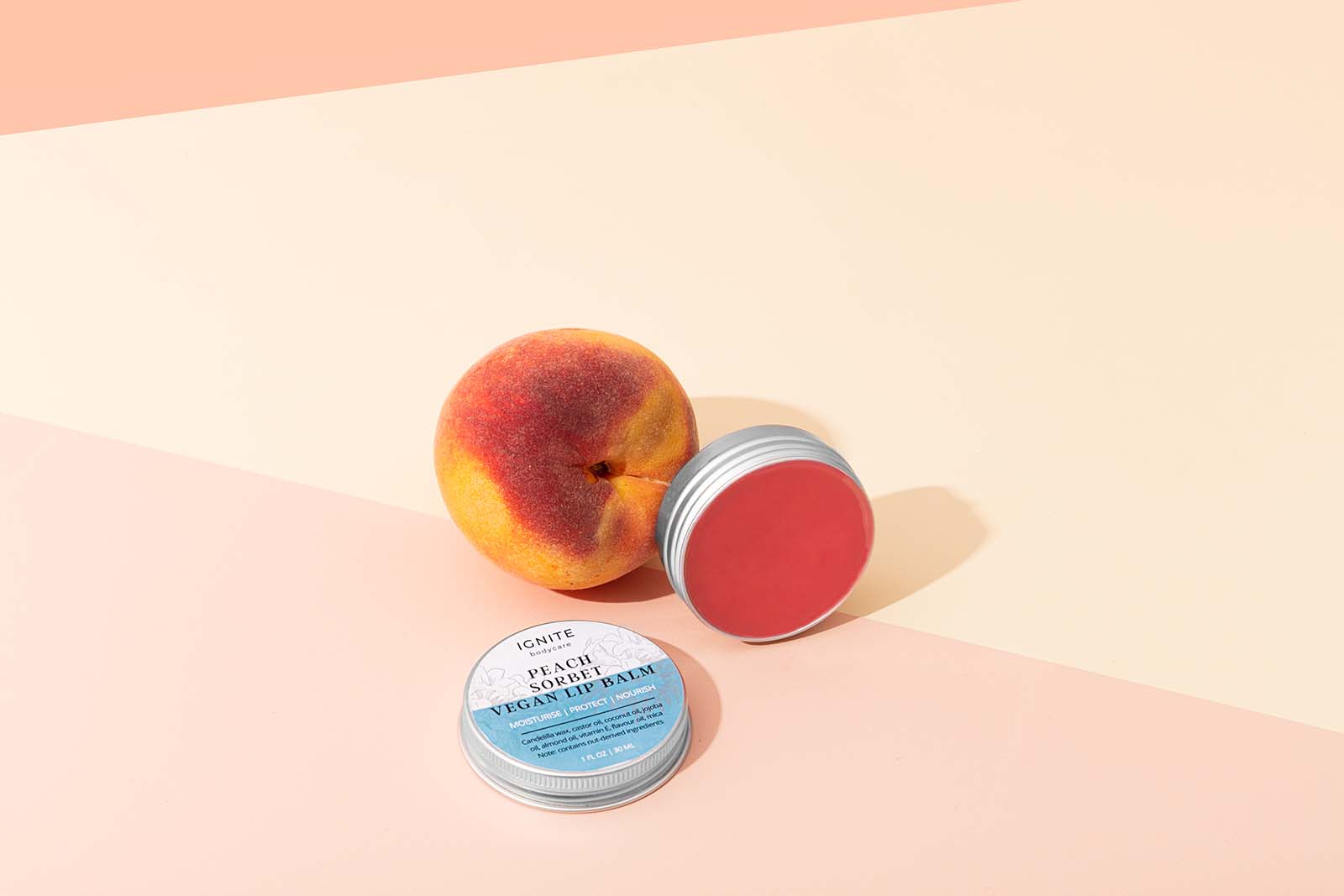 colourful aesthetic product photography for skincare brand ignite bodycare. Product Photography by Colourpop Stuido