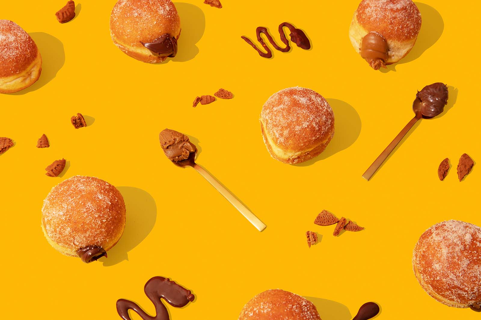 creative food photography of donuts. Styled donut photo by colourpop studio