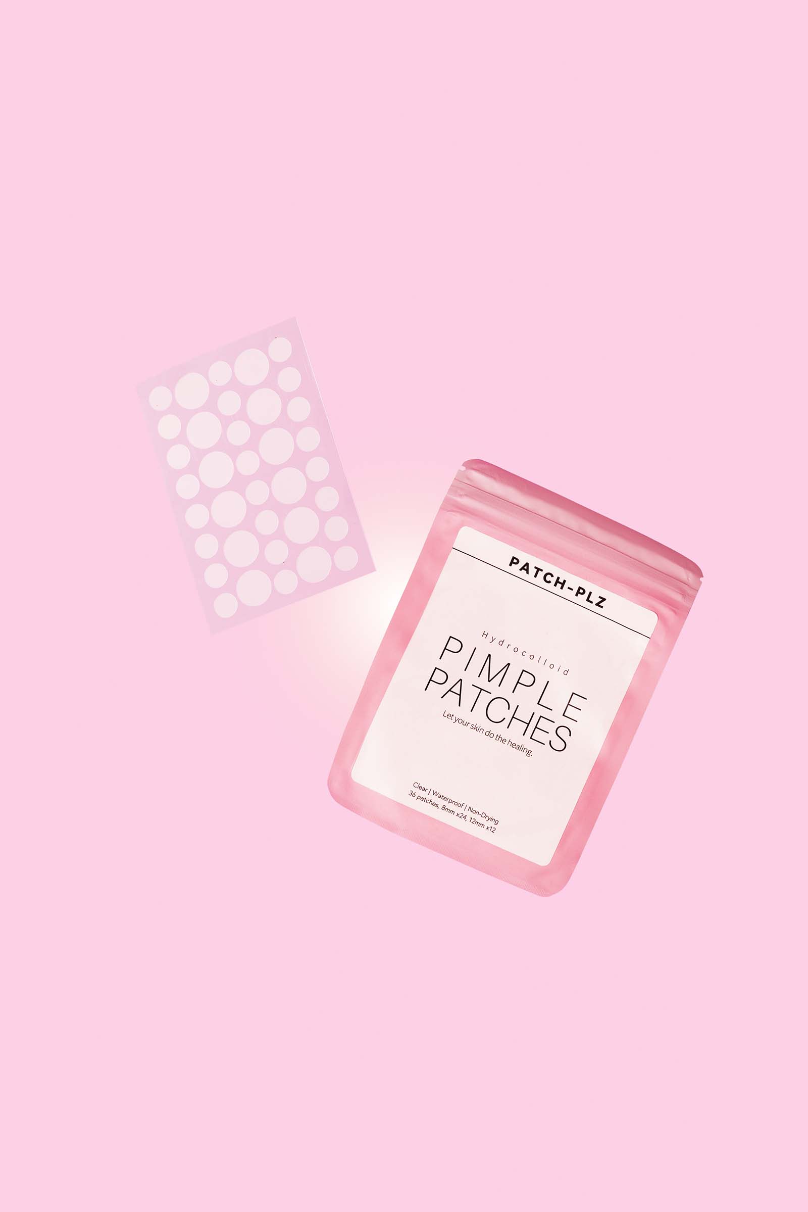 Patch Plz's pink pimple patches take center stage in dreamy product photography by Colourpop Studio