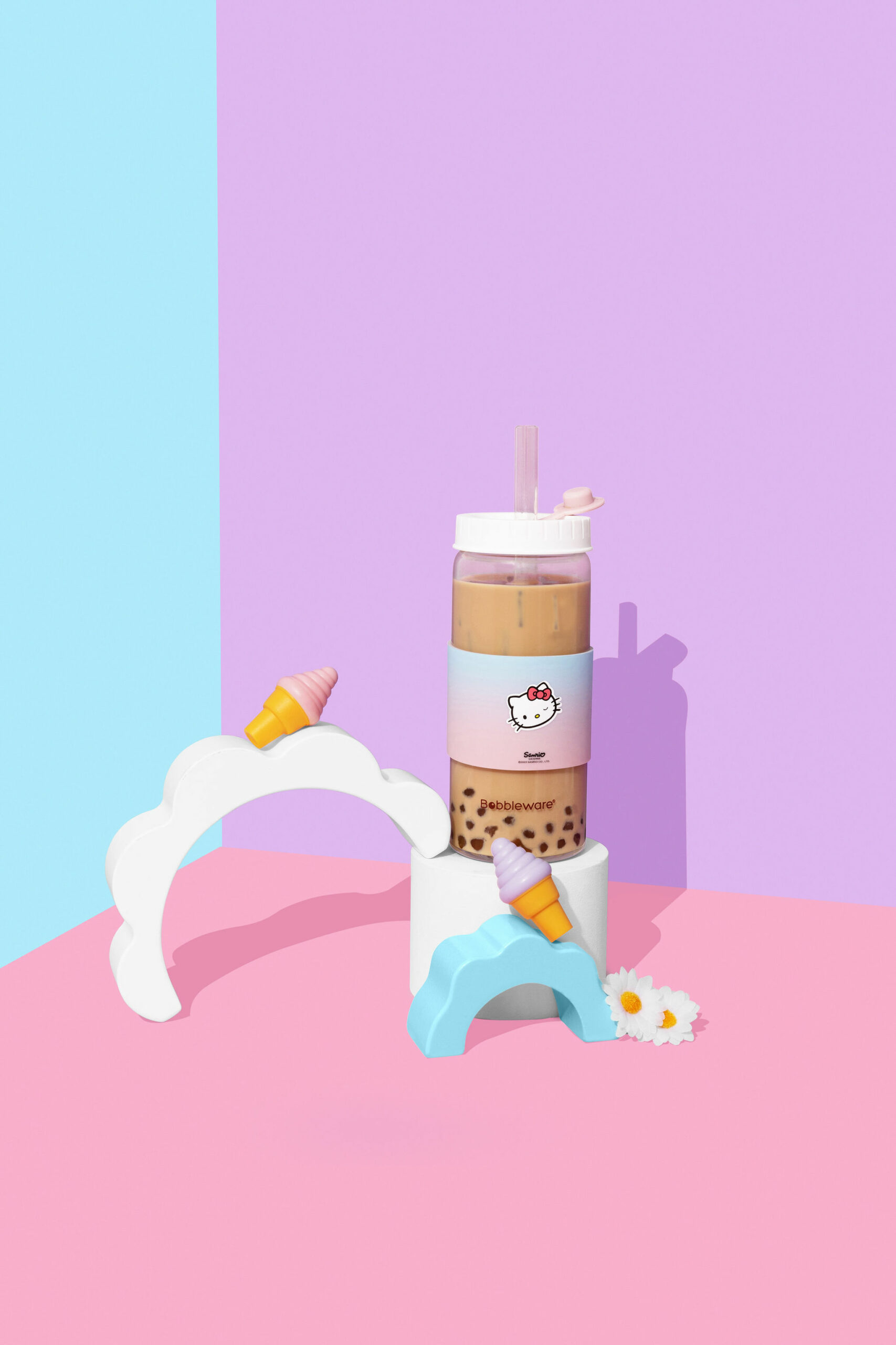 Bubble Tea Product Photography for reusable drinkware brand Bobbleware. Colourful Content styled by Colourpop Studio