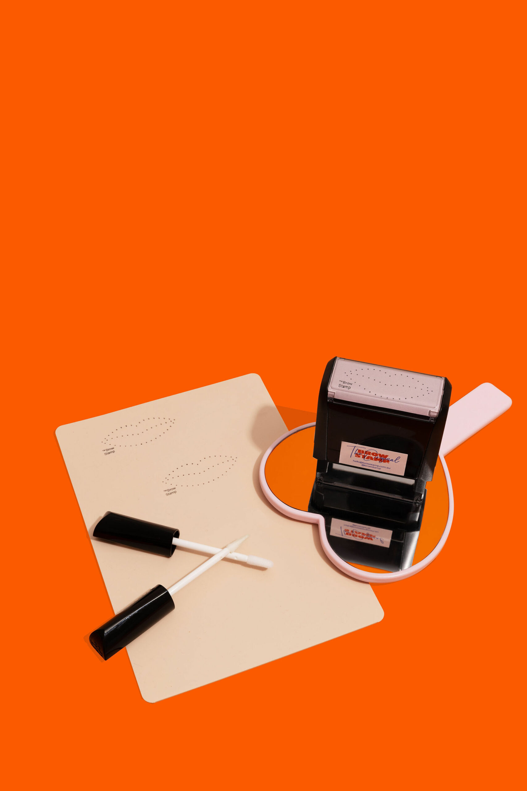Fun Product Photography for beauty brand The Brow Stamp. Styled product photography by Colourpop Studio