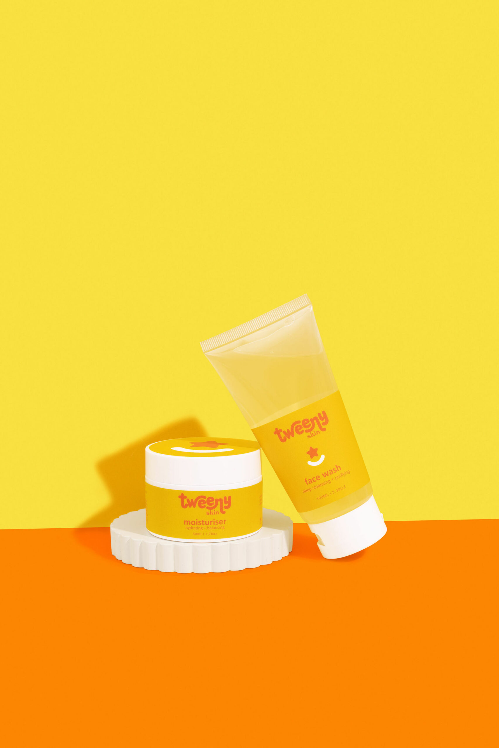bright and bold product photography for a tween skincare brand. Creative product photography by Colourpop Studio